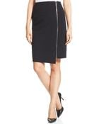 Nine West Asymmetrical Exposedzipper Skirt - Lyst