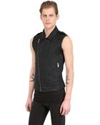 Gareth Pugh Sleeveless Stretch Denim Biker Vest - Lyst