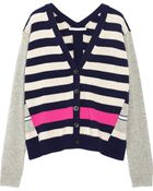 Diane von Furstenberg Pam Striped Cashmere Cardigan - Lyst