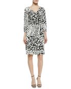Diane von Furstenberg New Julian Two Feather & Leopard Print Wrap Dress - Lyst
