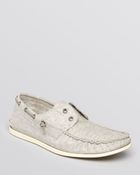 John Varvatos Star Usa Schooner Linen Boat Shoe - Lyst