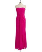 Badgley Mischka Strapless Evening Dress - Lyst