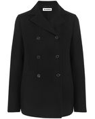 Jil Sander Wool Peacoat - Lyst