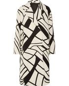 Bottega Veneta Printed Wool-Crepe Coat - Lyst