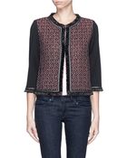 St. John Milano Knit 3/4-Sleeve Jacket - Lyst