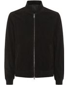 Harrods Of London Suede Bomber Jacket - Lyst