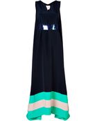 Roksanda Ilincic Silk Blend Colorblocked Gown - Lyst