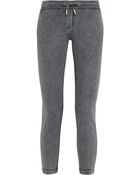 Zoe Karssen Basic Faded Cotton-Blend Jersey Track Pants - Lyst