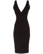 Alice + Olivia Ponte Dress with Cut Out - Lyst
