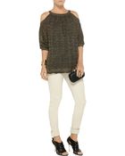 M Missoni Metallic Crochet-Knit Top - Lyst