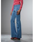 Patrizia Pepe Bell-Bottom Jeans In Cotton Stretch Denim - Lyst