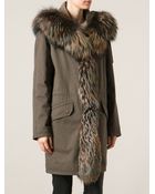 Yves Salomon Trimmed Hooded Parka - Lyst