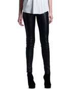 Helmut Lang Stretch-Leather Skinny Pants - Lyst