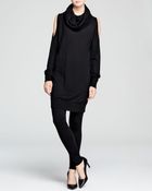 DKNY Cold Shoulder Cowl Neck Dress - Lyst