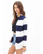 Forever 21 Rugby Striped Cardigan - Lyst