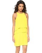 Tibi Layered Halter Dress Ivory - Lyst
