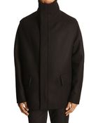 Acne Studios Easter Melton 2-In-1 Black Wool Down Coat With Removable Lining - Lyst