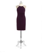 Xscape Rhinestone Accented Ruched Dress - Lyst