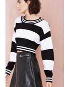 Nasty Gal Parallel Crop Sweater - Lyst