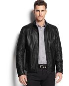 Hugo Boss Boss Niksons Leather Jacket - Lyst