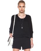 T By Alexander Wang Lightweight French Terry Sweatshirt - Lyst