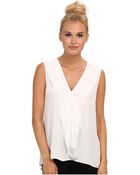 BCBGMAXAZRIA Ellan Ruffle Sleeveless Top - Lyst