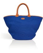 Emilio Pucci Straw Tote With Printed Lining - Lyst