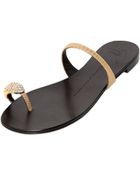 Giuseppe Zanotti Swarovski Embellished Leather Sandals - Lyst