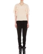 Chloé Crêpe De Chine Ruffled Blouse - Lyst