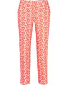 J.Crew Cafã© Embroidered Cotton-Blend Capri Pants - Lyst