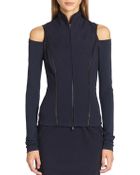 Donna Karan New York Leather-Trimmed Vest - Lyst