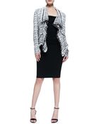 Donna Karan New York Chain-Trim Fitted Straight Skirt - Lyst