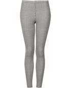 Topshop Mini Gingham Denim Leggings - Lyst