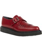 Saint Laurent Buckled Creepers Shoe - Lyst