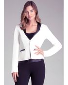 Bebe Kristie Ponte Jacket - Lyst