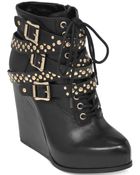 BCBGeneration Larissa Platform Wedge Booties - Lyst