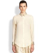 TOME LamÉ-Collar Shirt - Lyst