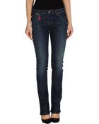 Armani Jeans Denim Trousers - Lyst