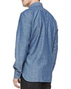 Ermenegildo Zegna Woven Denim Shirt - Lyst