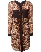 MICHAEL Michael Kors Leopard Print Shirt Dress - Lyst