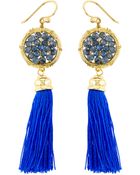 Panacea Crystal Tassel Earrings - Lyst