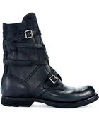 Ralph Lauren Buckled Leather Boot - Lyst