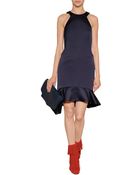 McQ by Alexander McQueen Satin Ruffle Hem Dress - Lyst