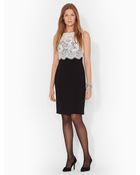 Lauren by Ralph Lauren Lace-Overlay Sleeveless Dress - Lyst