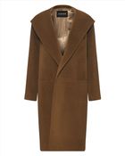 Jaeger Wool Cashmere Hooded Wrap Coat - Lyst