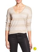 Banana Republic Factory Stripe Hi-Lo Soft Tee - Lyst