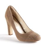 Anne Klein Qadira Studded Suede Pumps - Lyst
