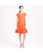 J.Crew Petite Flounce Dress In Super 120S Wool - Lyst