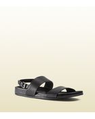 Gucci Leather Sandal - Lyst