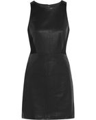 Tibi Pontepaneled Leather Mini Dress - Lyst